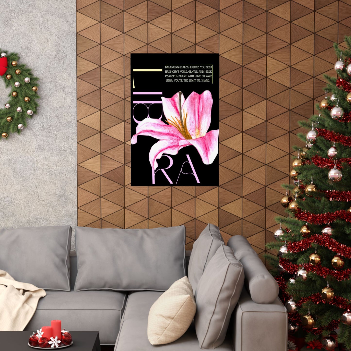 Libra Pink Lily, Matte Vertical Poster