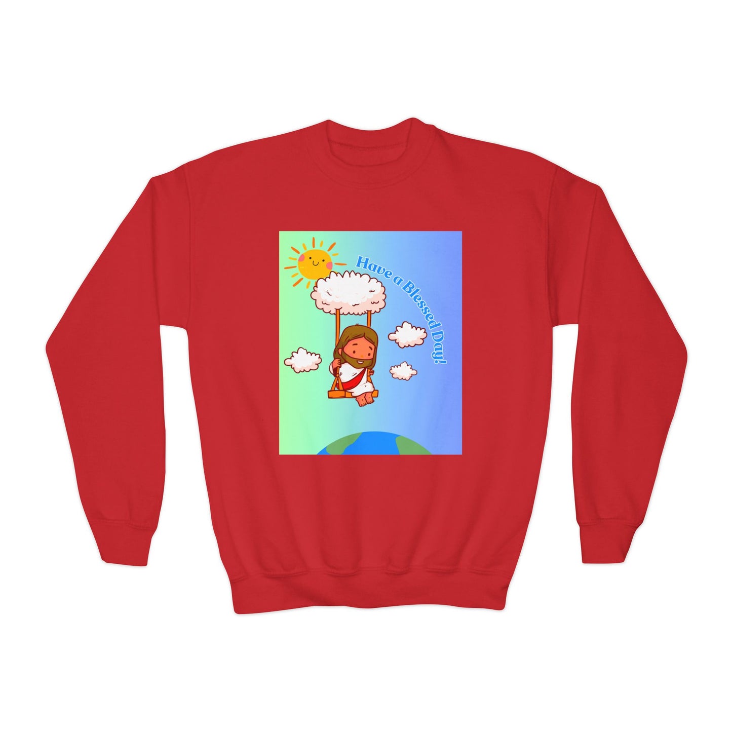 Have a Blessed Day! Youth Crewneck Sweatshirt