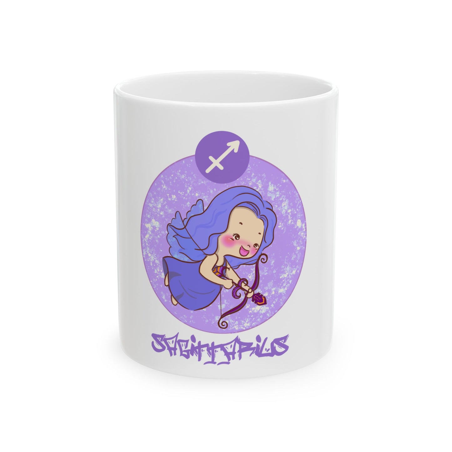 Sagittarius Chibi Archer, Ceramic Mug (11oz, 15oz)