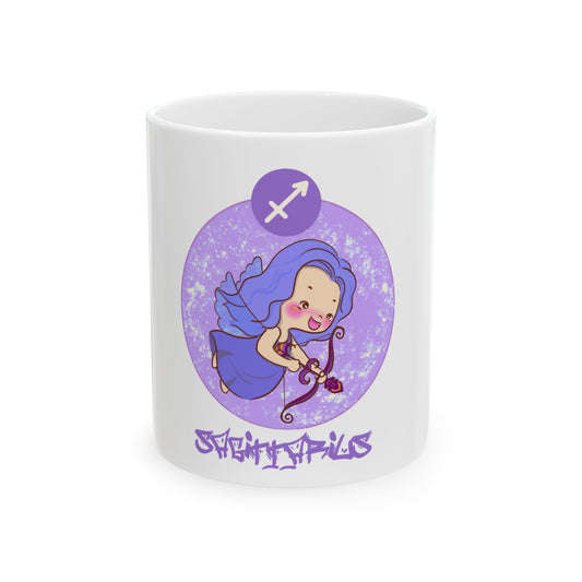 Sagittarius Chibi Archer, Ceramic Mug (11oz, 15oz)