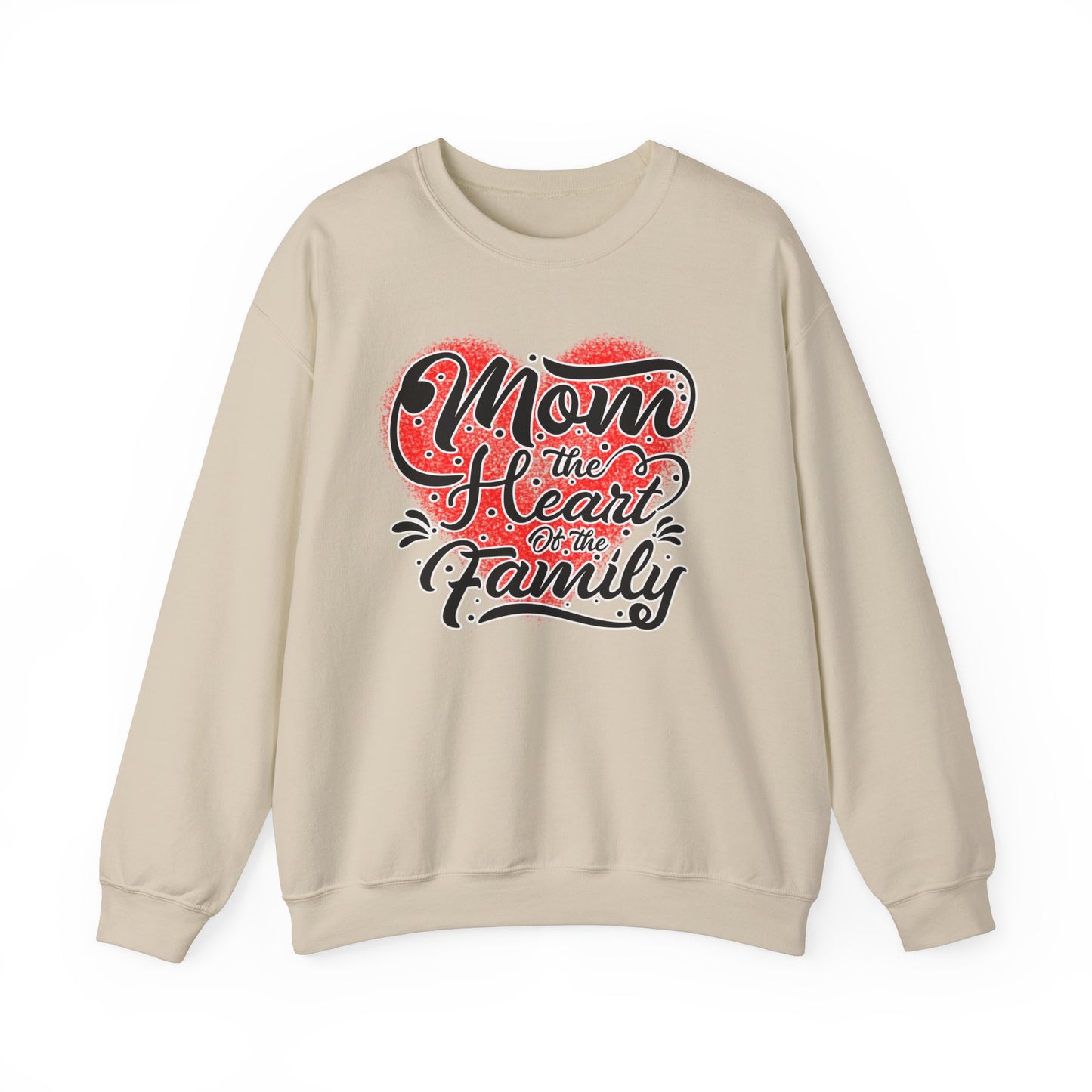 Mom, the Heart of the Family, Unisex Heavy Blend™ Crewneck Sweatshirt