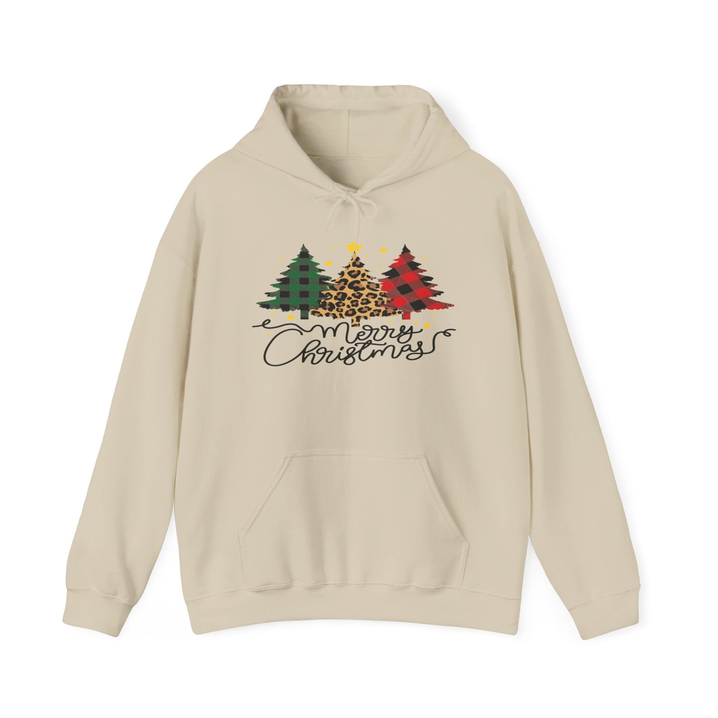 Patchwork Christmas Trees, Unisex Heavy Blend™ Hooded Sweatshirt