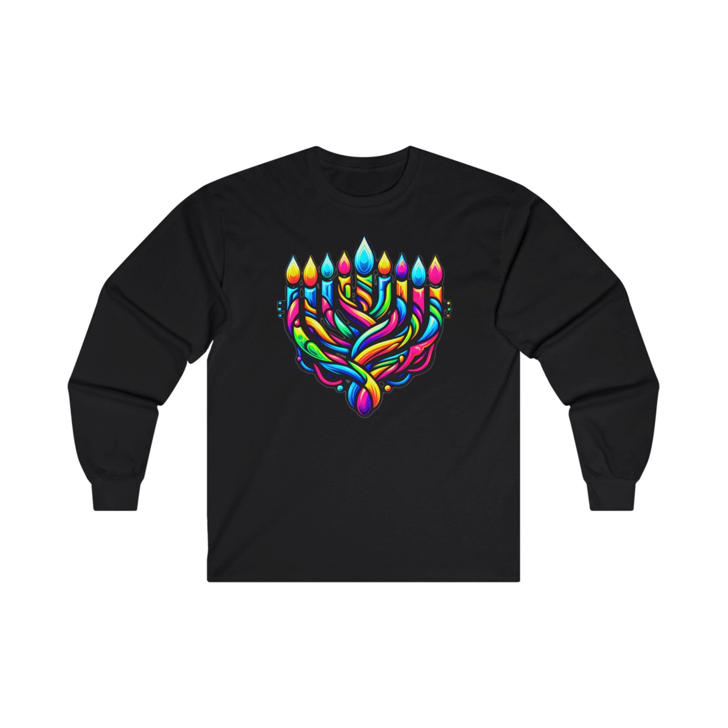 Chanuka Menorah, Unisex Ultra Cotton Long Sleeve Tee