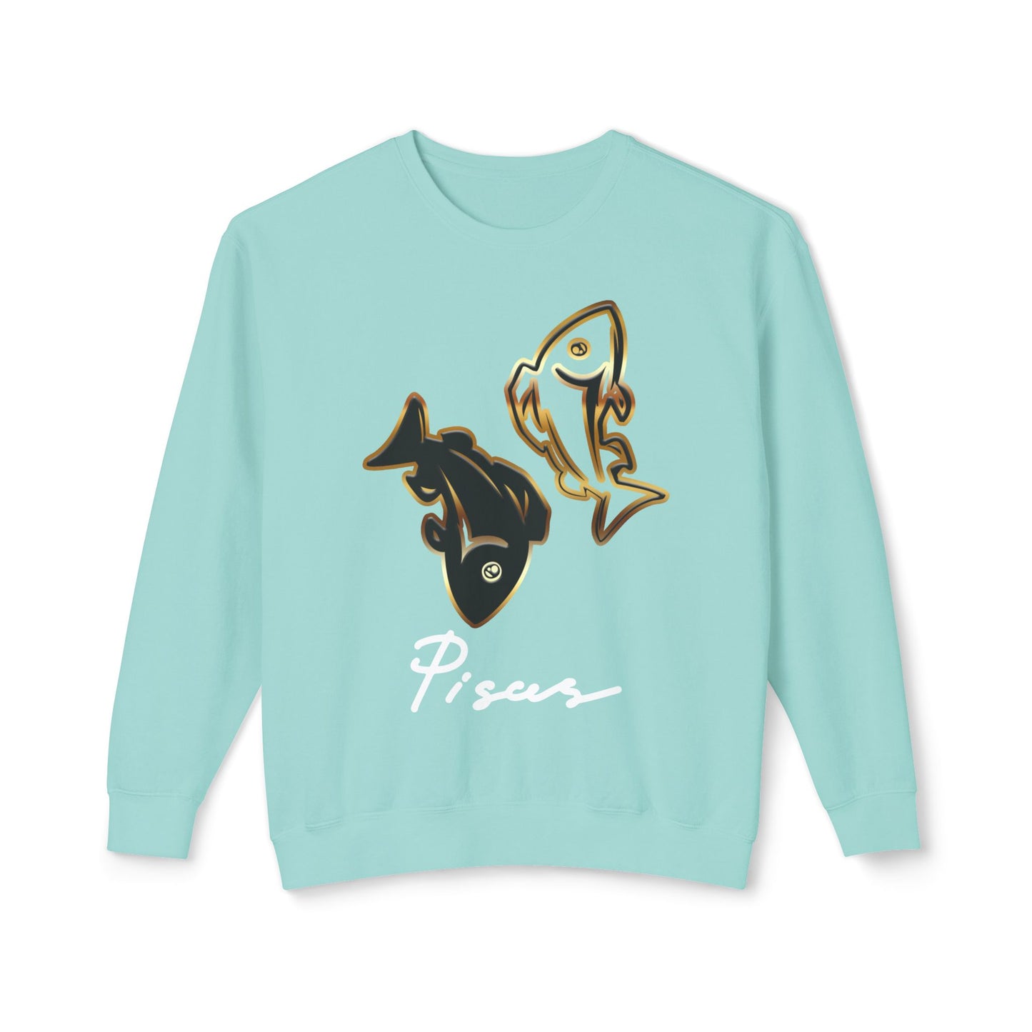 Pisces Fish, Unisex Lightweight Crewneck Sweatshirt