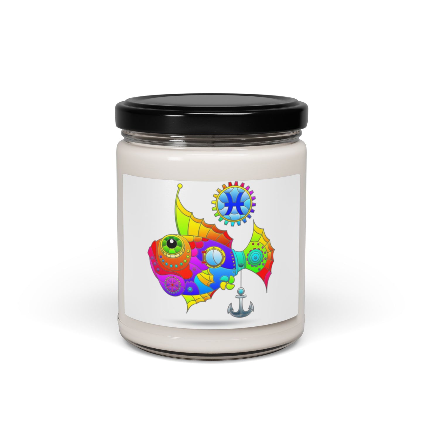 Pisces Rainbow Steampunk Soy Candle, 10 Scents