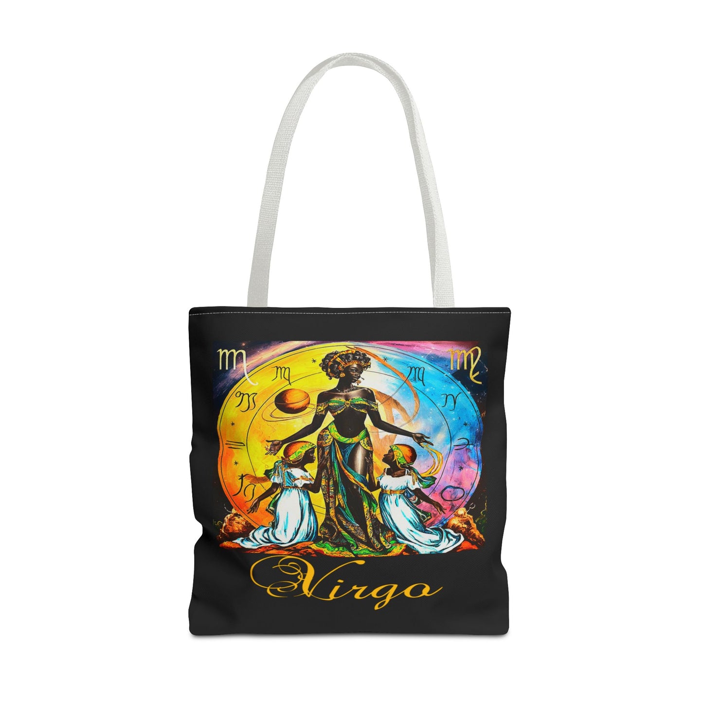 Virgo Black Tote Bag, 3 Sizes