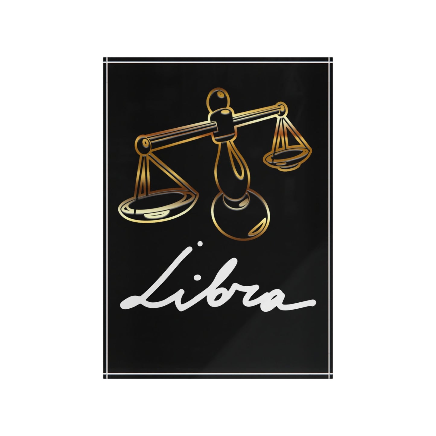 Libra Scales Photo Block, Black