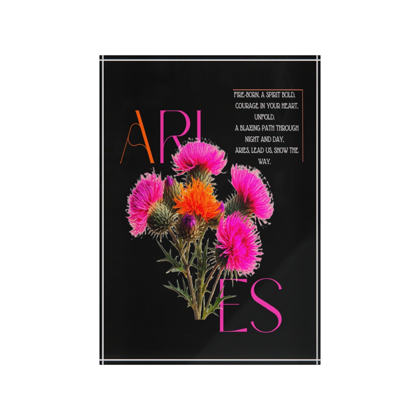 Aries Thistle, Photo Block (Black)