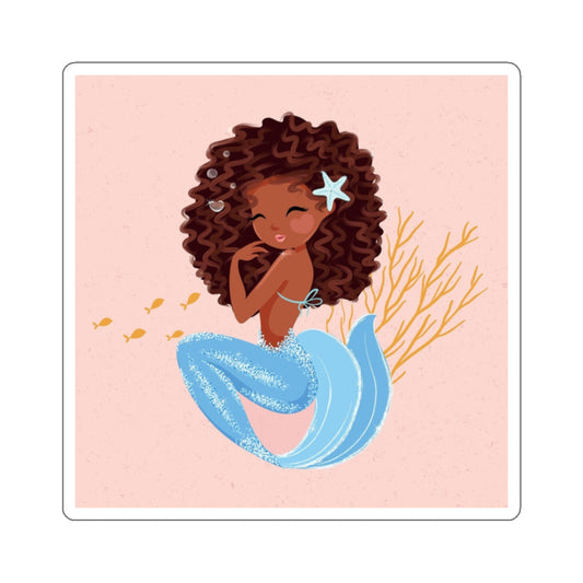 Black Mermaid, Kiss-Cut Stickers