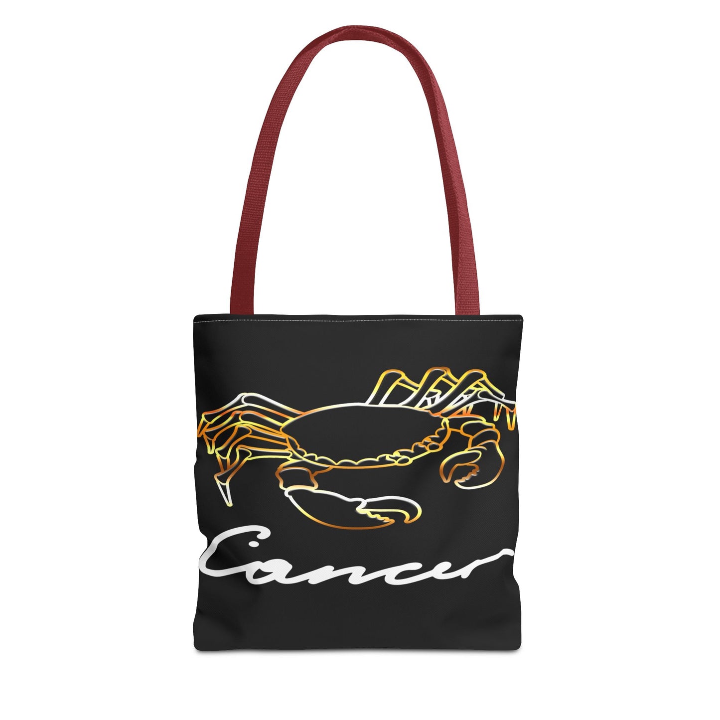 Cancer Crab Black Tote Bag, 3 Sizes