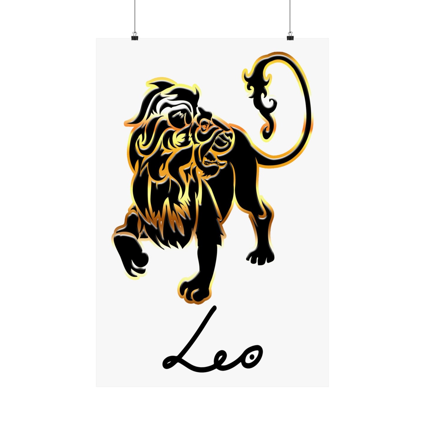 Leo Lion, Matte Vertical Posters (White)