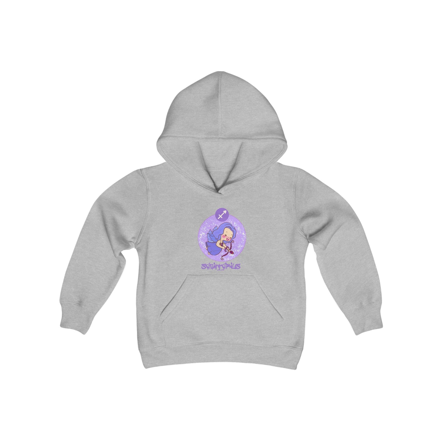 Sagittarius Chibi Archer, Youth Heavy Blend Hooded Sweatshirt