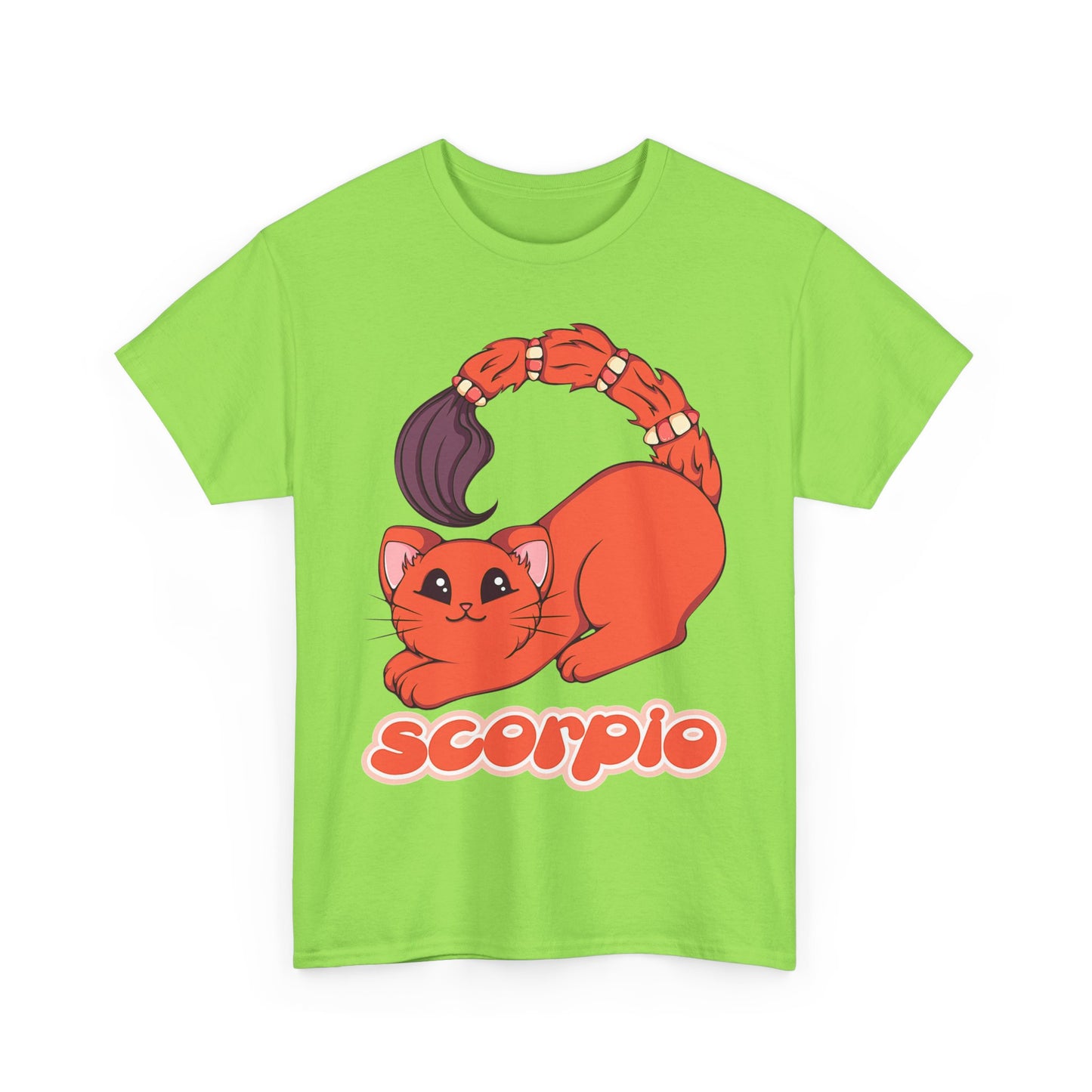 Scorpio Anime Cat, Unisex Heavy Cotton Tee