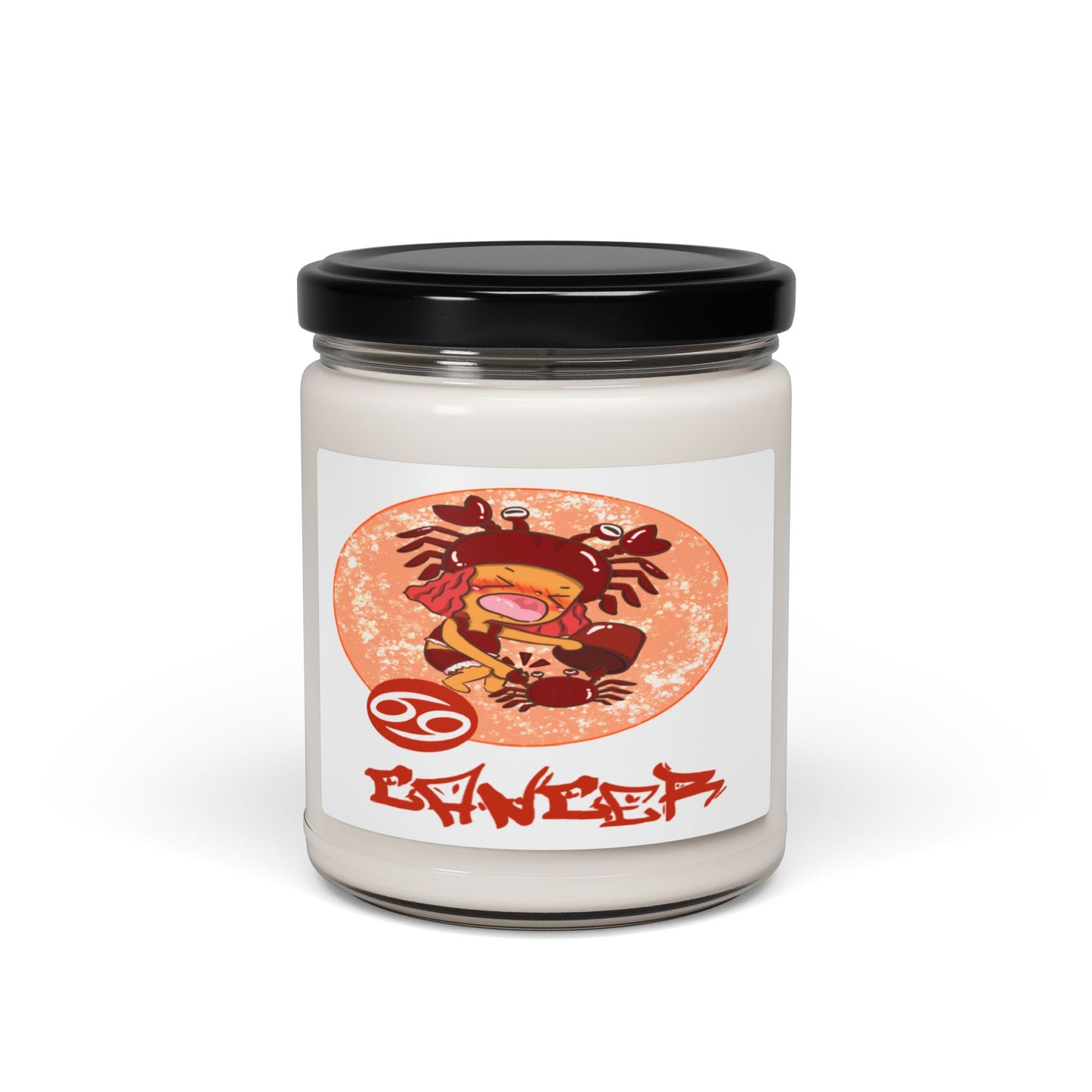 Cancer Chibi Girl & Crab Soy Candle, 10 Scents