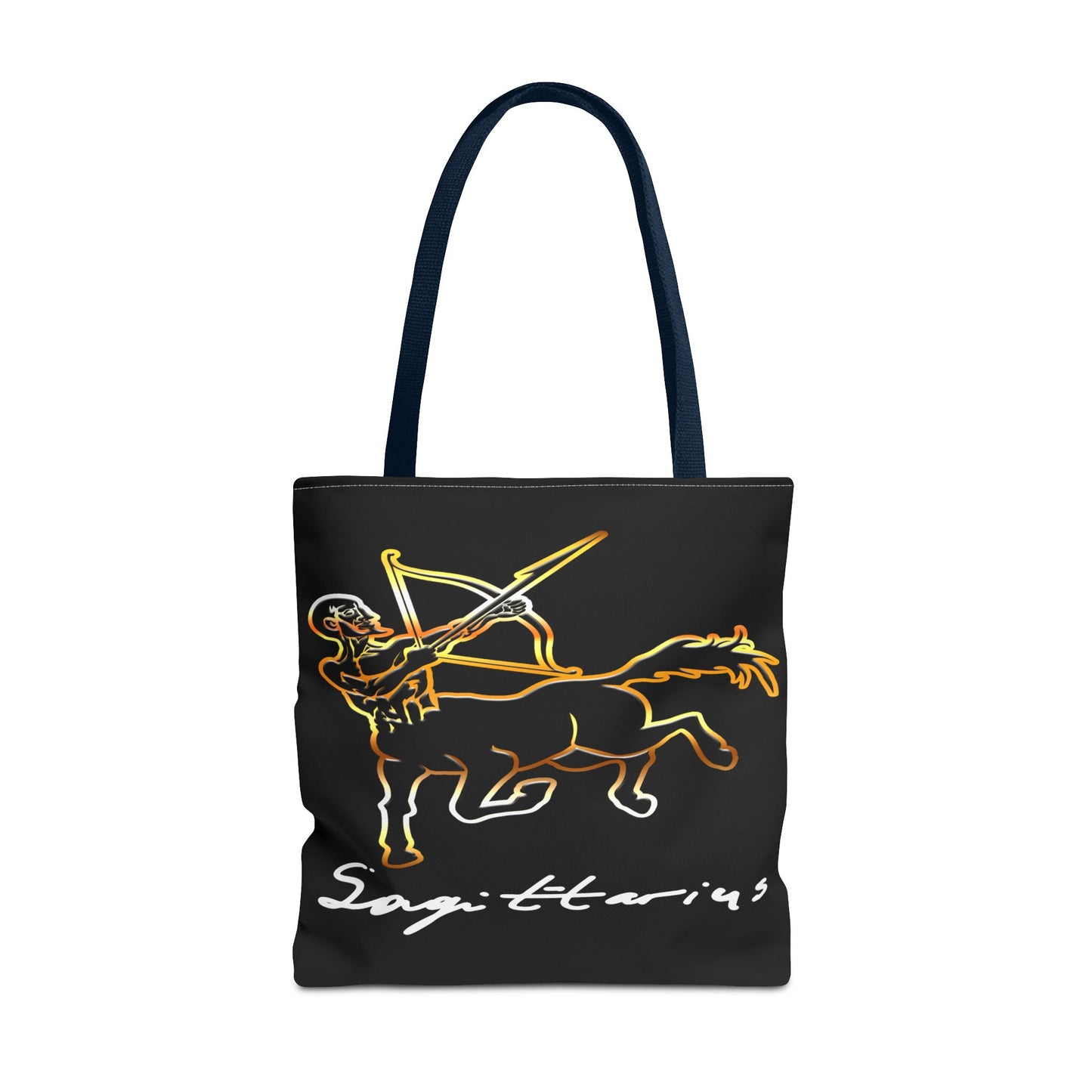 Sagittarius Centaur Archer Black Tote Bag, 3 Sizes