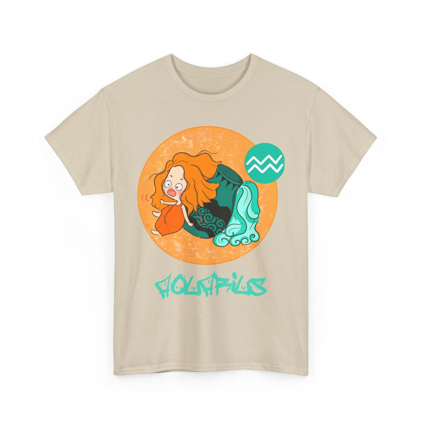 Aquarius Chibi Water Bearer, Unisex Heavy Cotton Tee