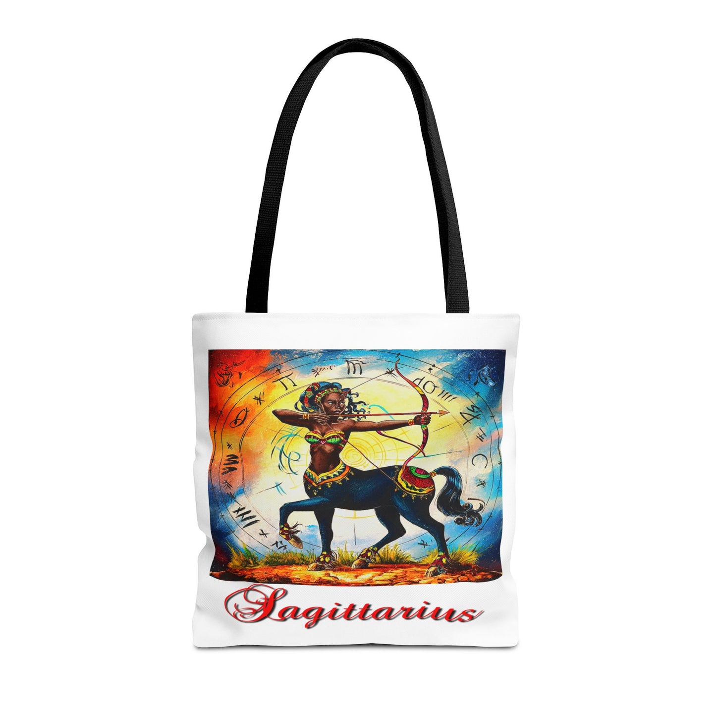 Sagittarius White Tote Bag, 3 Sizes