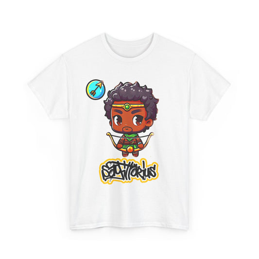 Sagittarius Chibi Archer, Unisex Heavy Cotton Tee