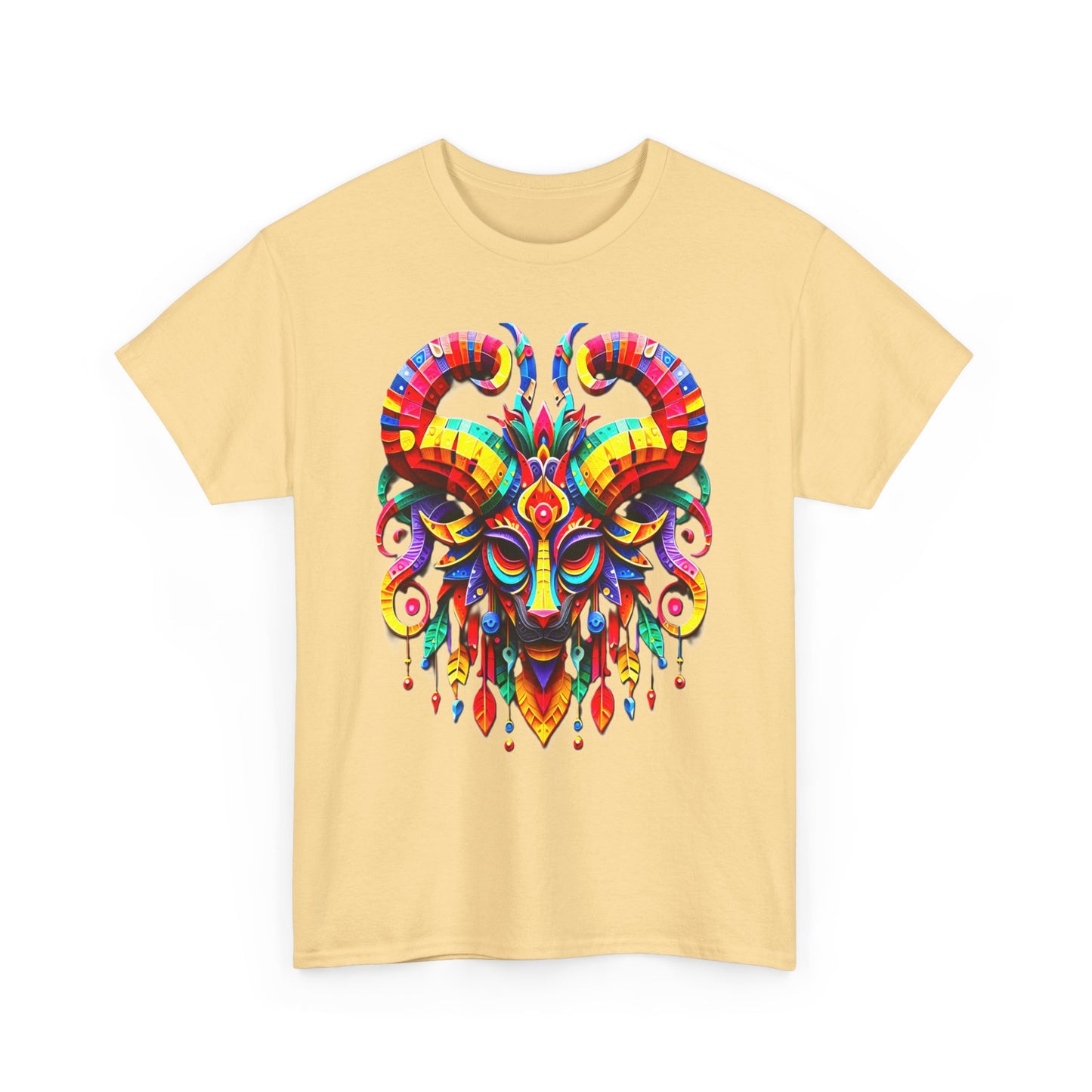 Aries Mask, Unisex Heavy Cotton Tee