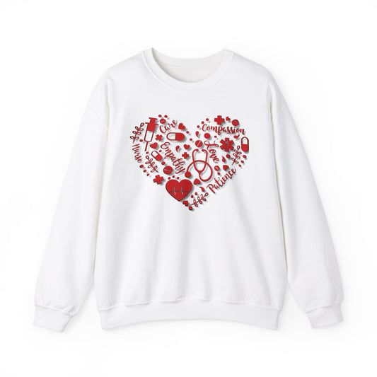 Nurse's Heart, Unisex Heavy Blend™ Crewneck Sweatshirt