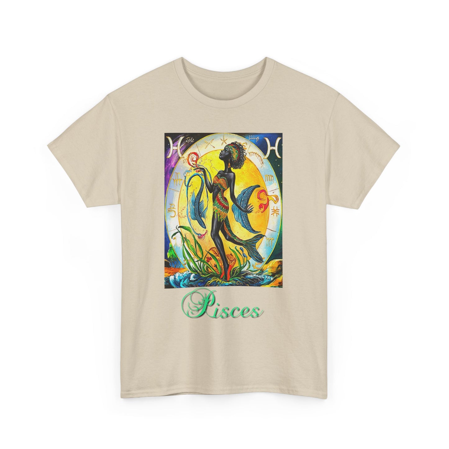 Pisces, Unisex Heavy Cotton Tee