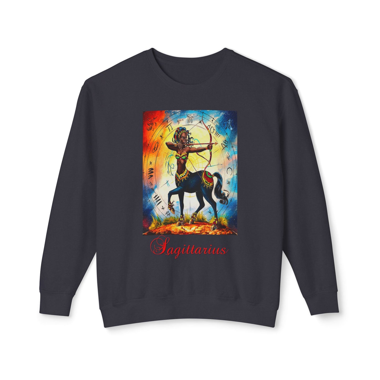 Sagittarius, Unisex Lightweight Crewneck Sweatshirt