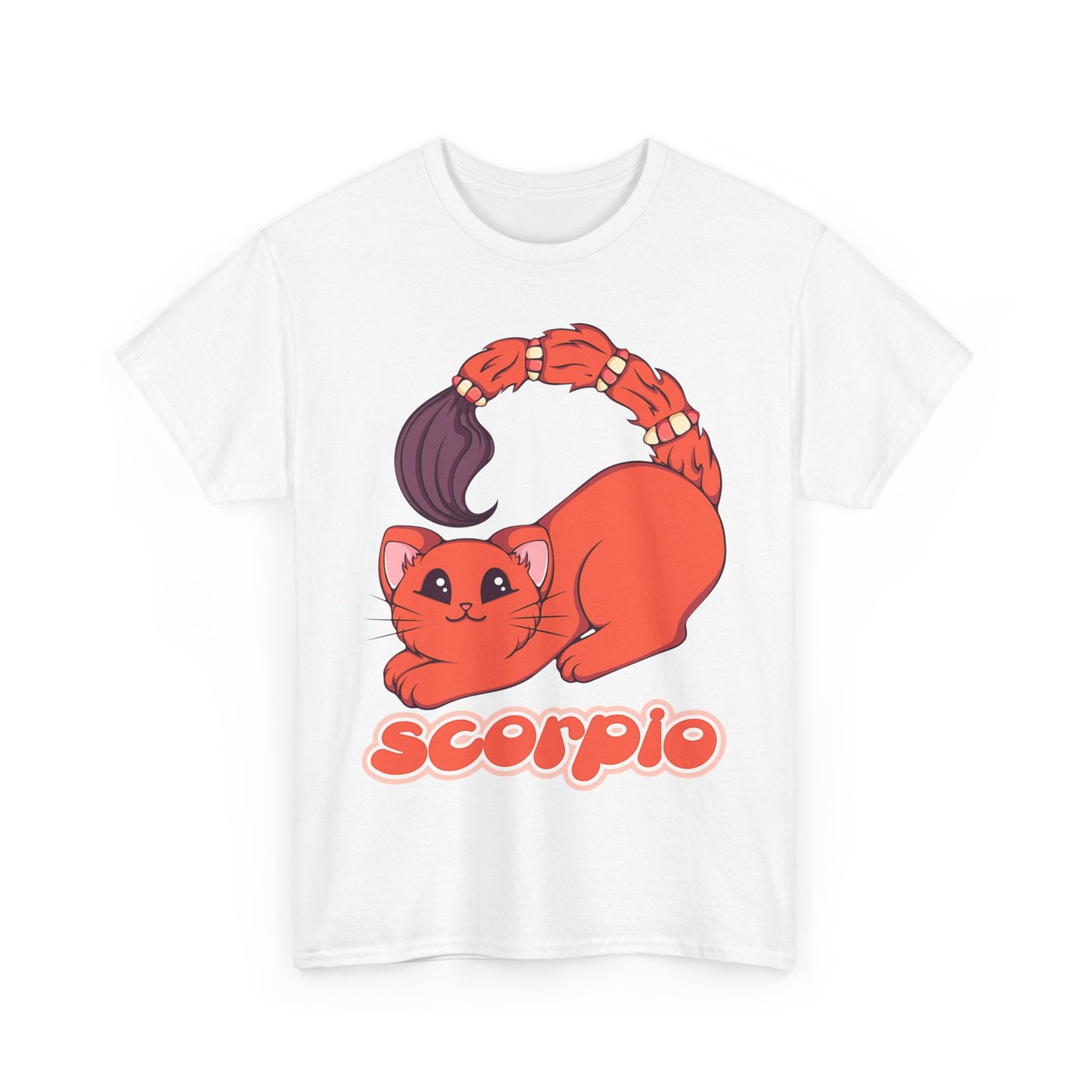 Scorpio Anime Cat, Unisex Heavy Cotton Tee