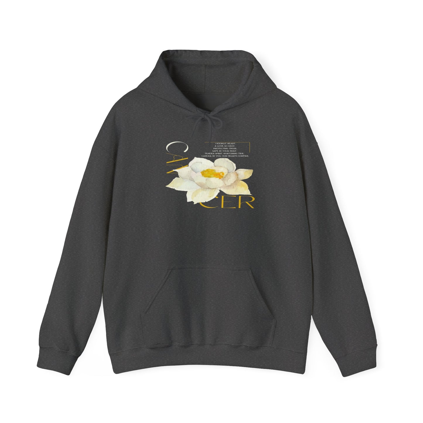 Cancer White Lotus, Unisex Heavy Blend™ Hooded Sweatshirt