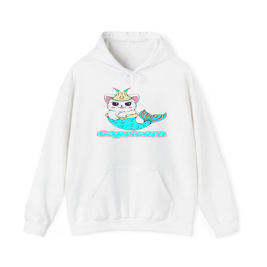 Capricorn Anime Cat, Unisex Heavy Blend™ Hooded Sweatshirt