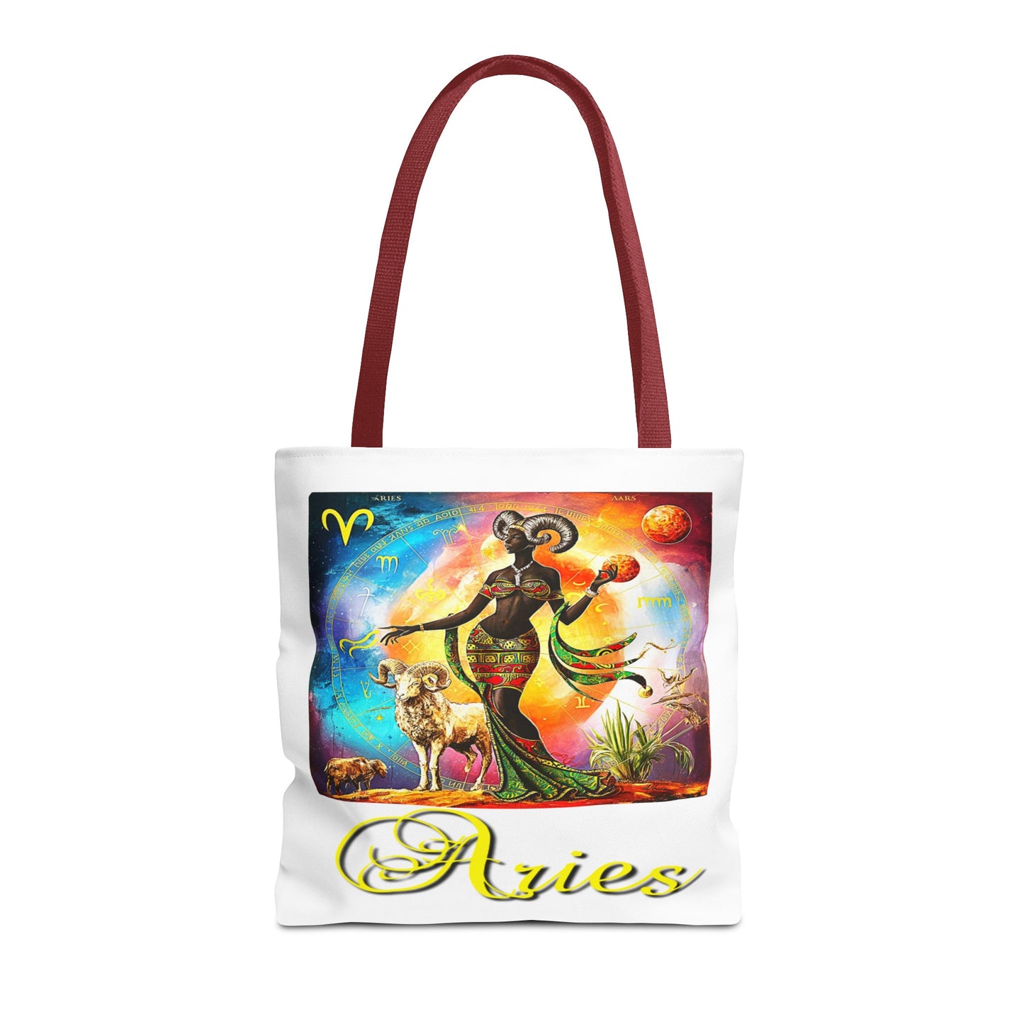 Aries White Tote Bag, 3 Sizes