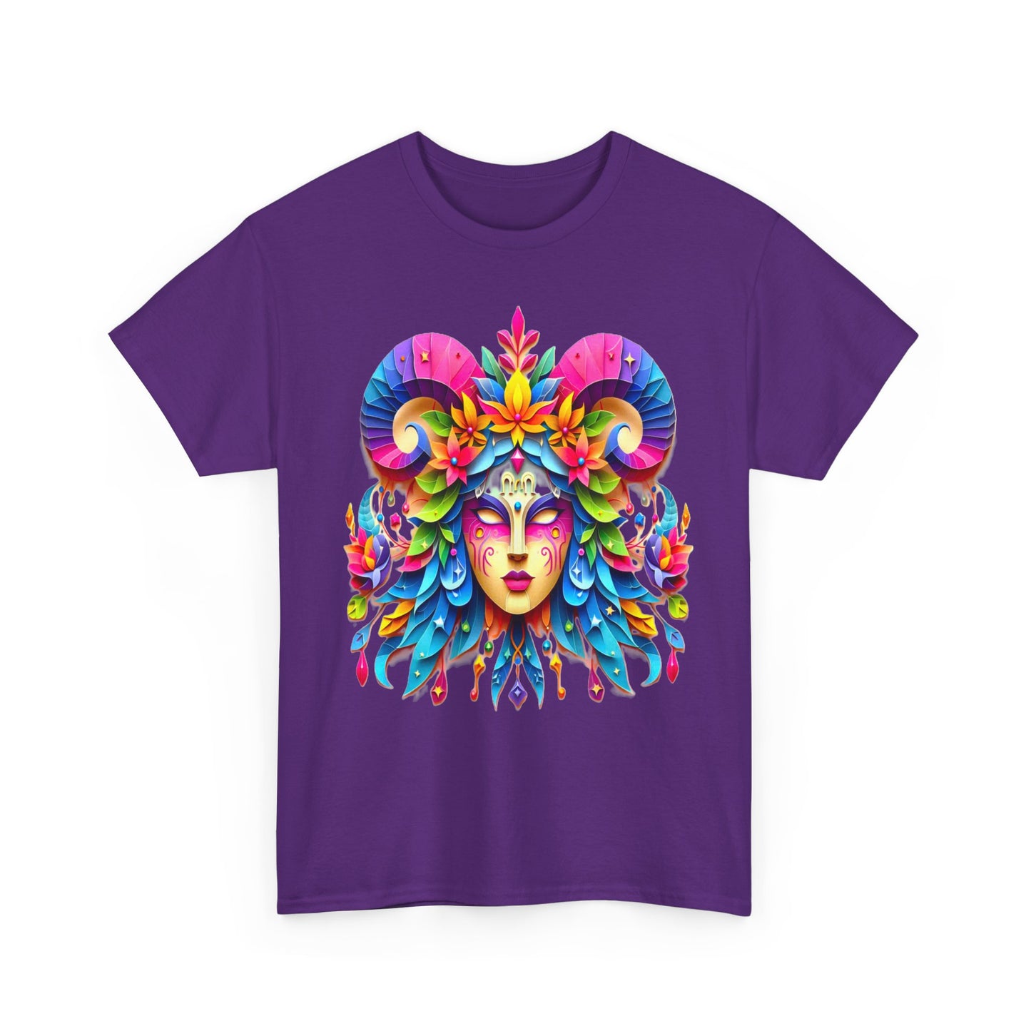 Virgo Mask, Unisex Heavy Cotton Tee