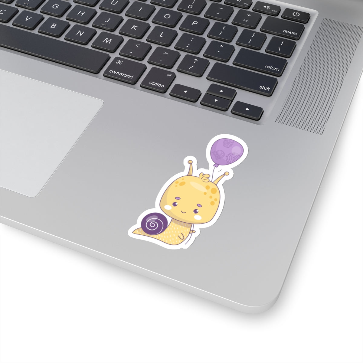 Purple Birthday Snail, Kiss-Cut Stickers