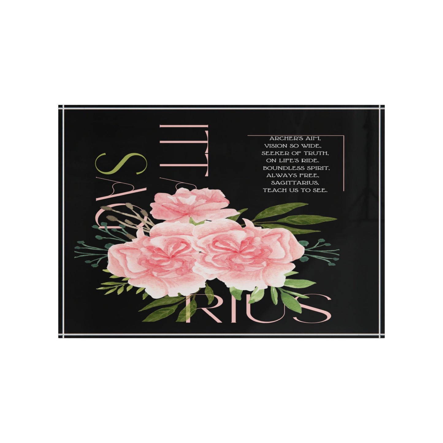 Sagittarius Pink Carnations, Photo Block