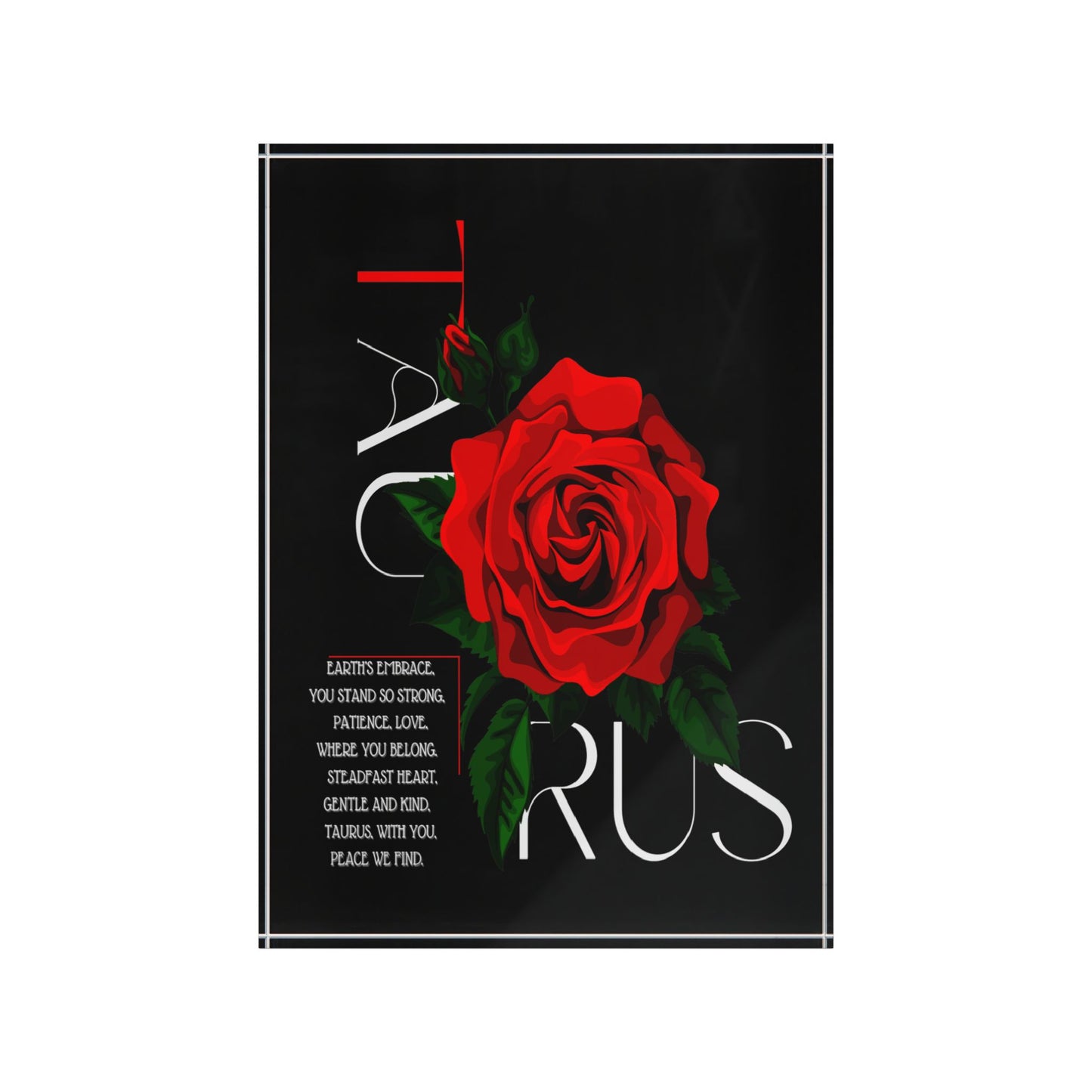 Taurus Rose, Photo Block (Black)