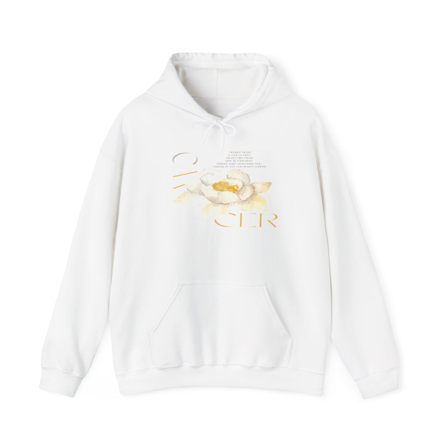 Cancer White Lotus, Unisex Heavy Blend™ Hooded Sweatshirt