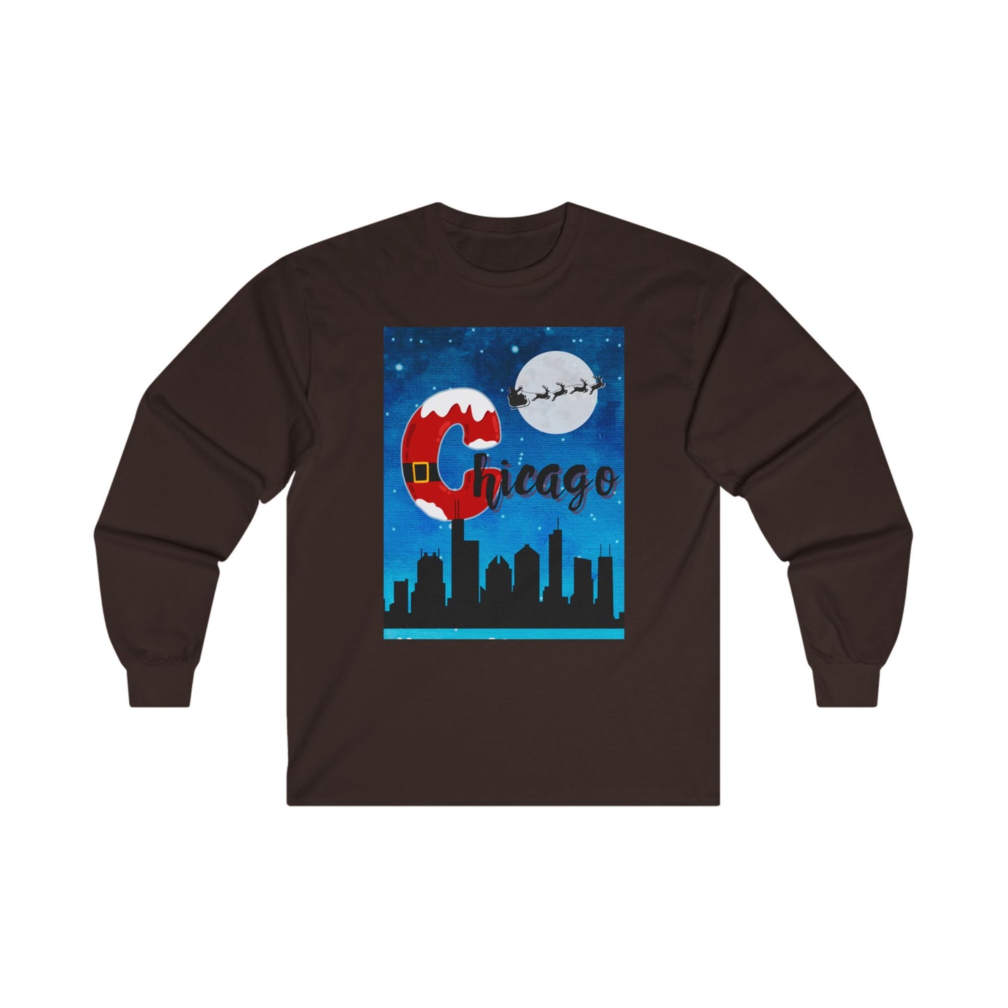 Santa in Chicago, Unisex Ultra Cotton Long Sleeve Tee