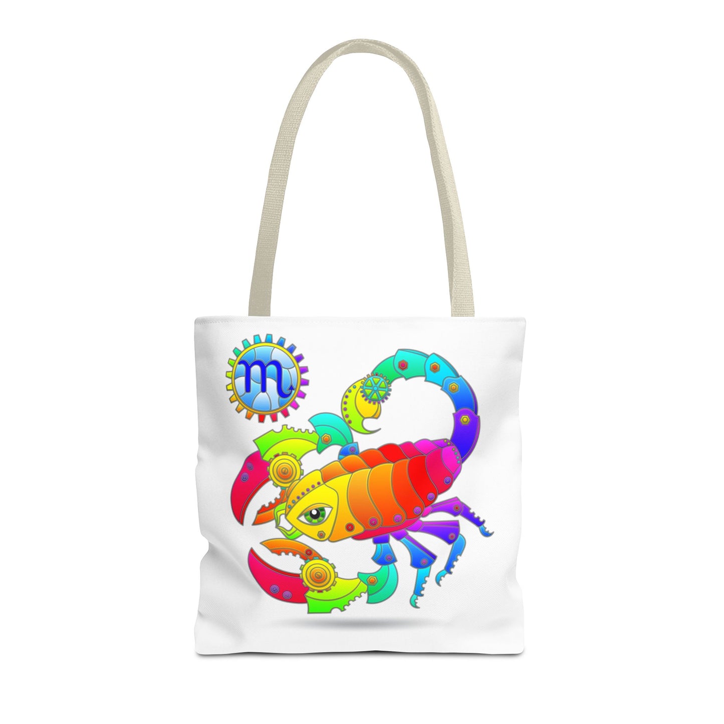 Scorpio Rainbow Steampunk, White Tote Bag