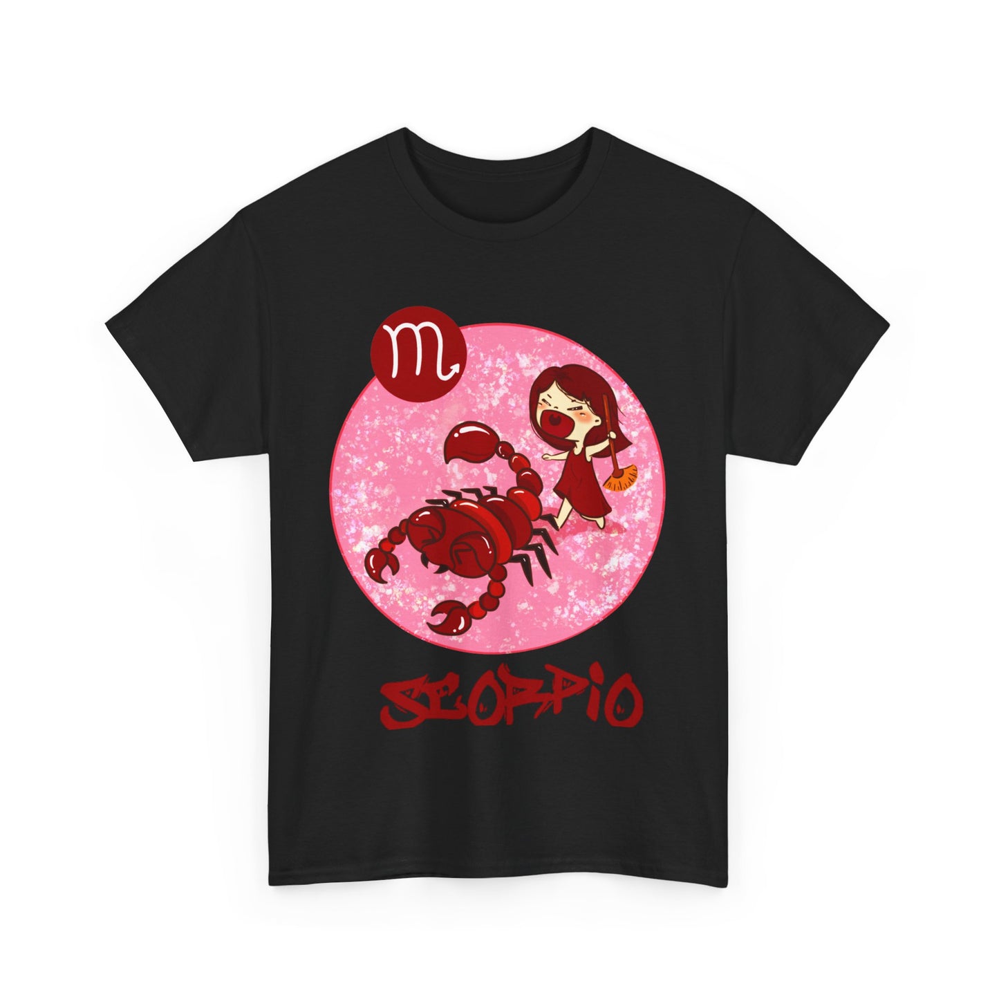 Scorpio Chibi Girl & Scorpion, Unisex Heavy Cotton Tee