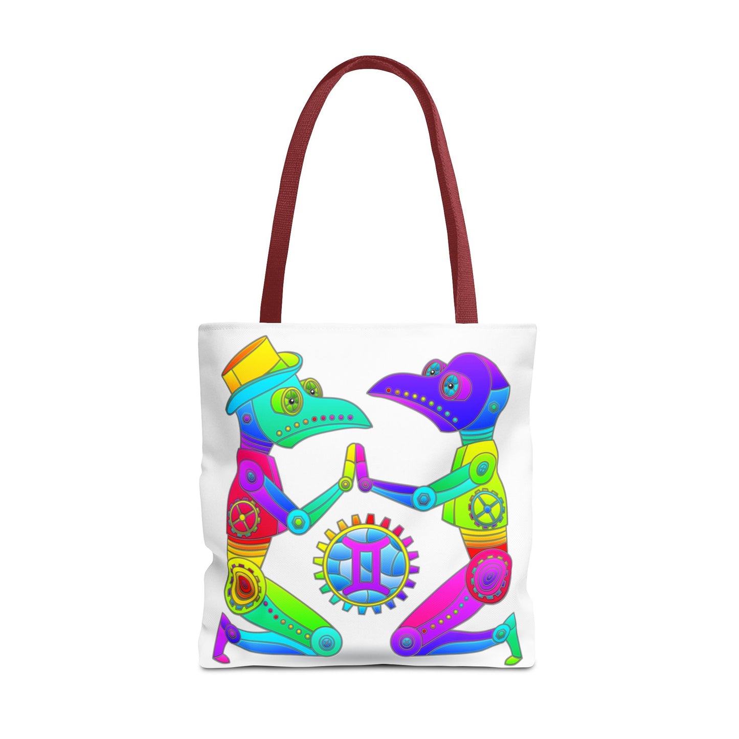 Gemini Rainbow Steampunk, White Tote Bag