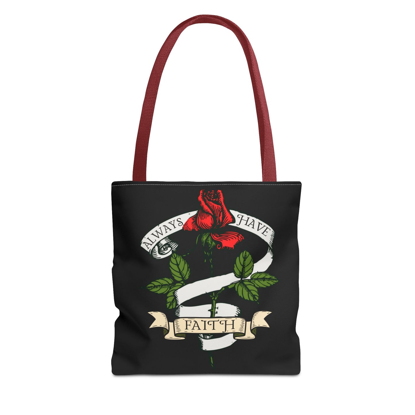 Always Have Faith Black Tote Bag, 3 Sizes