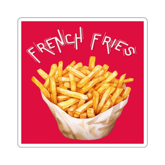 Modern Vintage Deco French Fries, Kiss-Cut Stickers