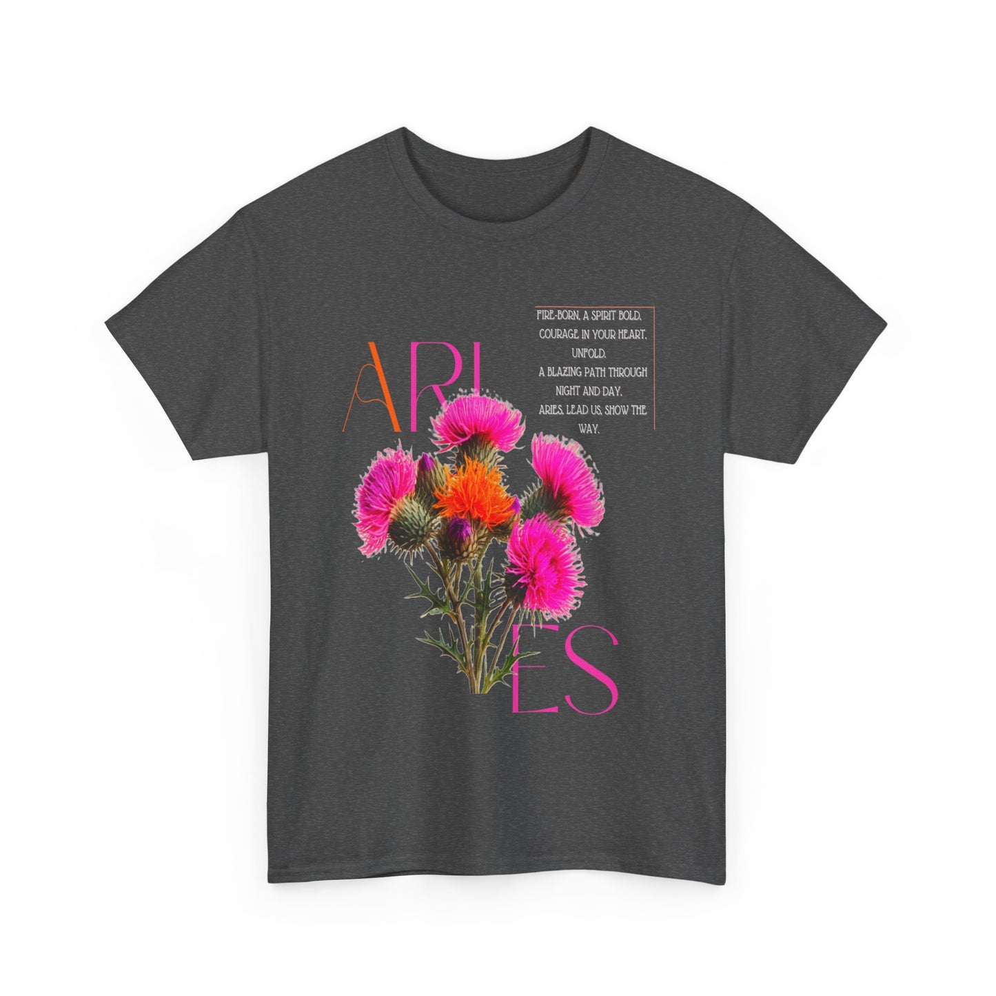 Aries Thistle, Unisex Heavy Cotton Tee