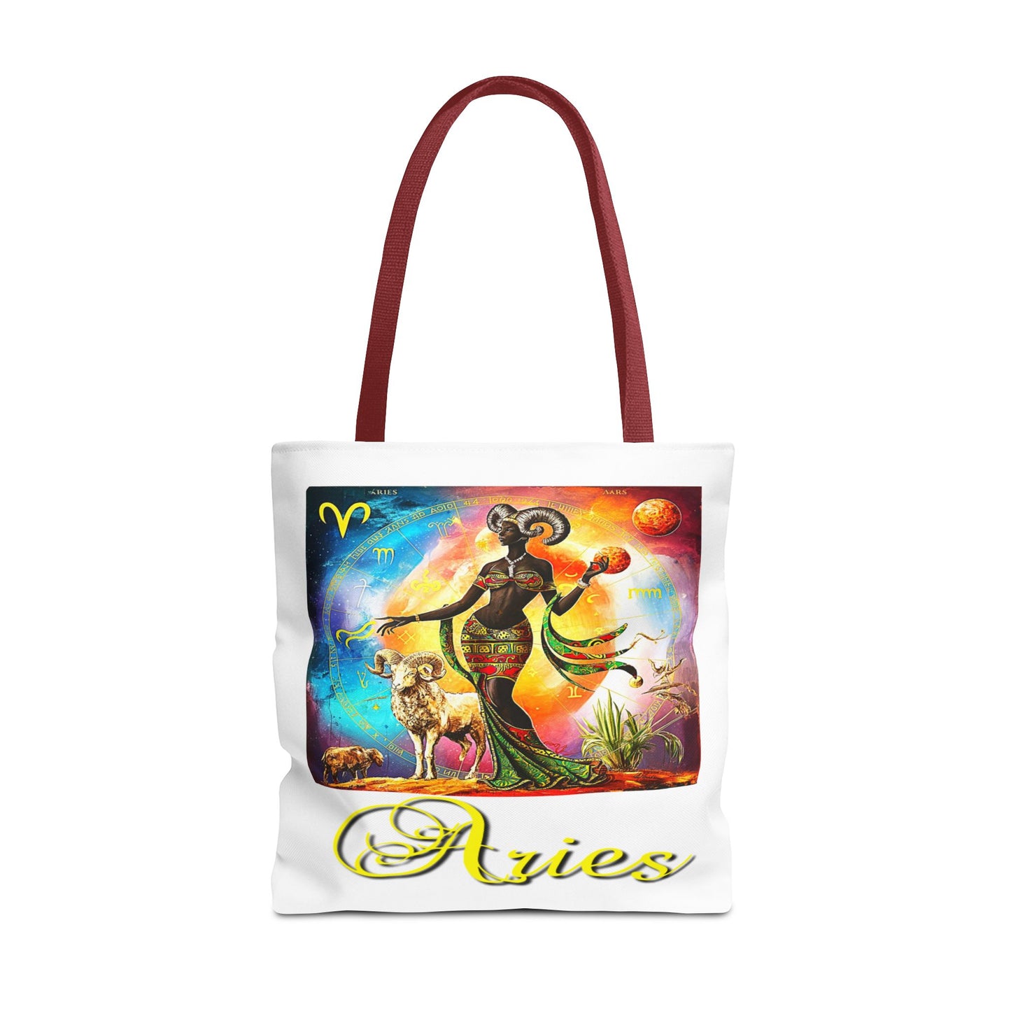 Aries White Tote Bag, 3 Sizes