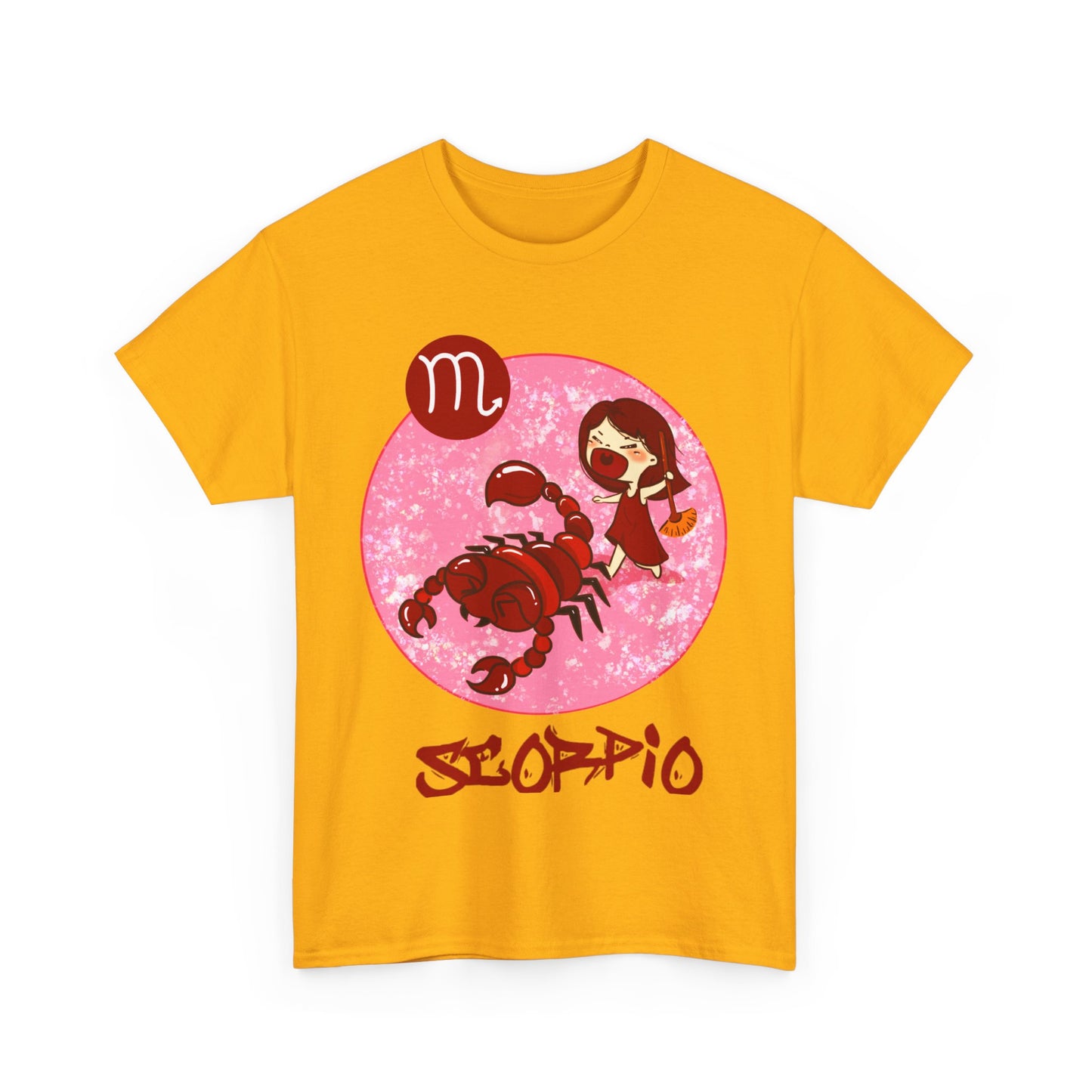 Scorpio Chibi Girl & Scorpion, Unisex Heavy Cotton Tee