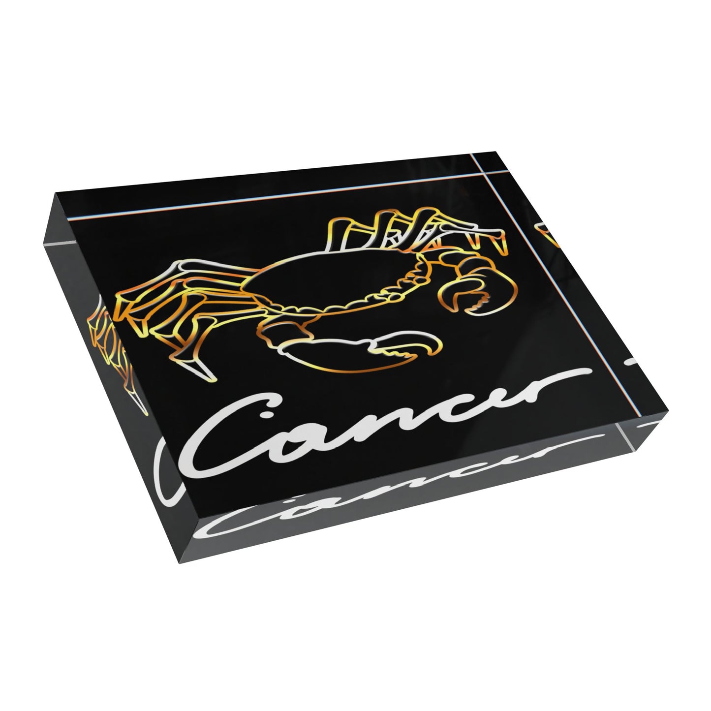 Cancer Crab Photo Block, Black