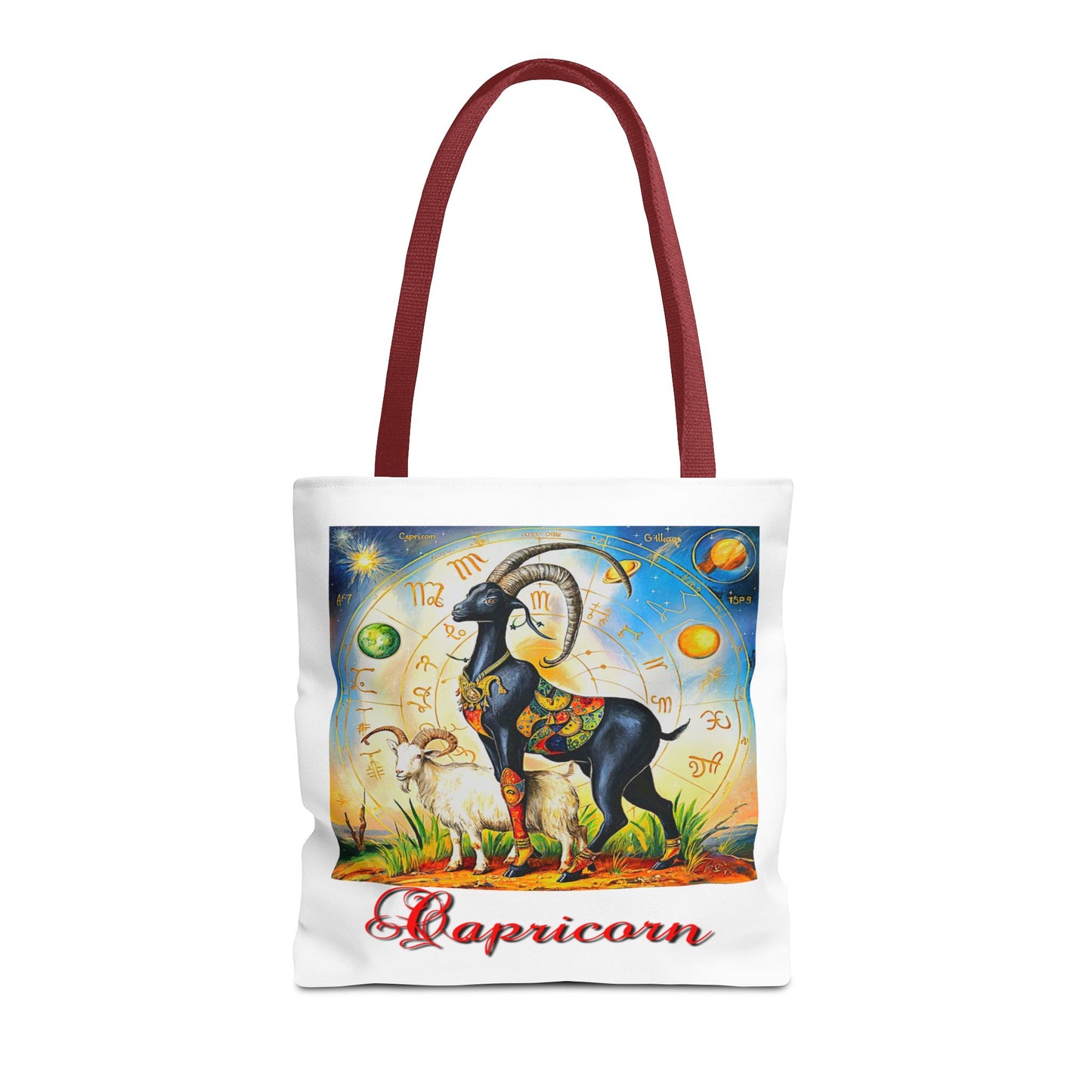 Capricorn White Tote Bag, 3 Sizes