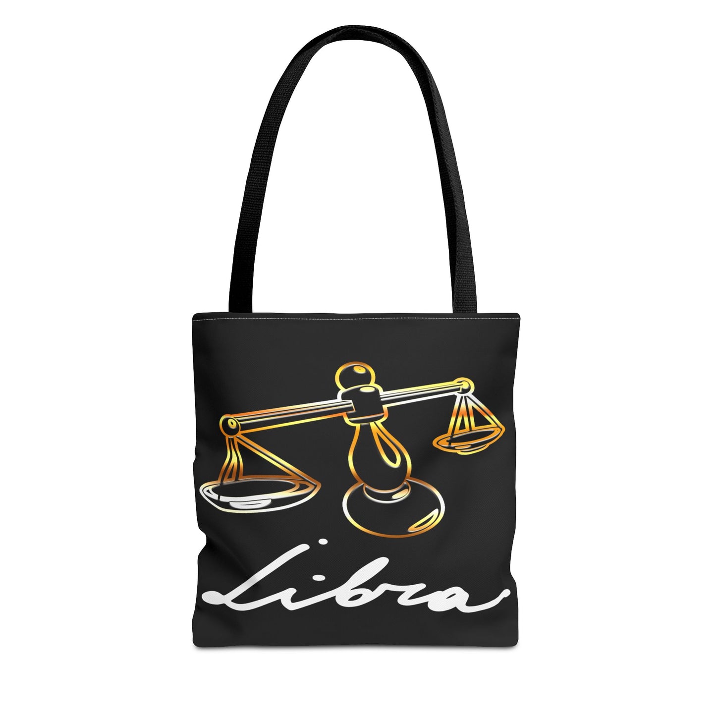 Libra Scales Black Tote Bag, 3 Sizes