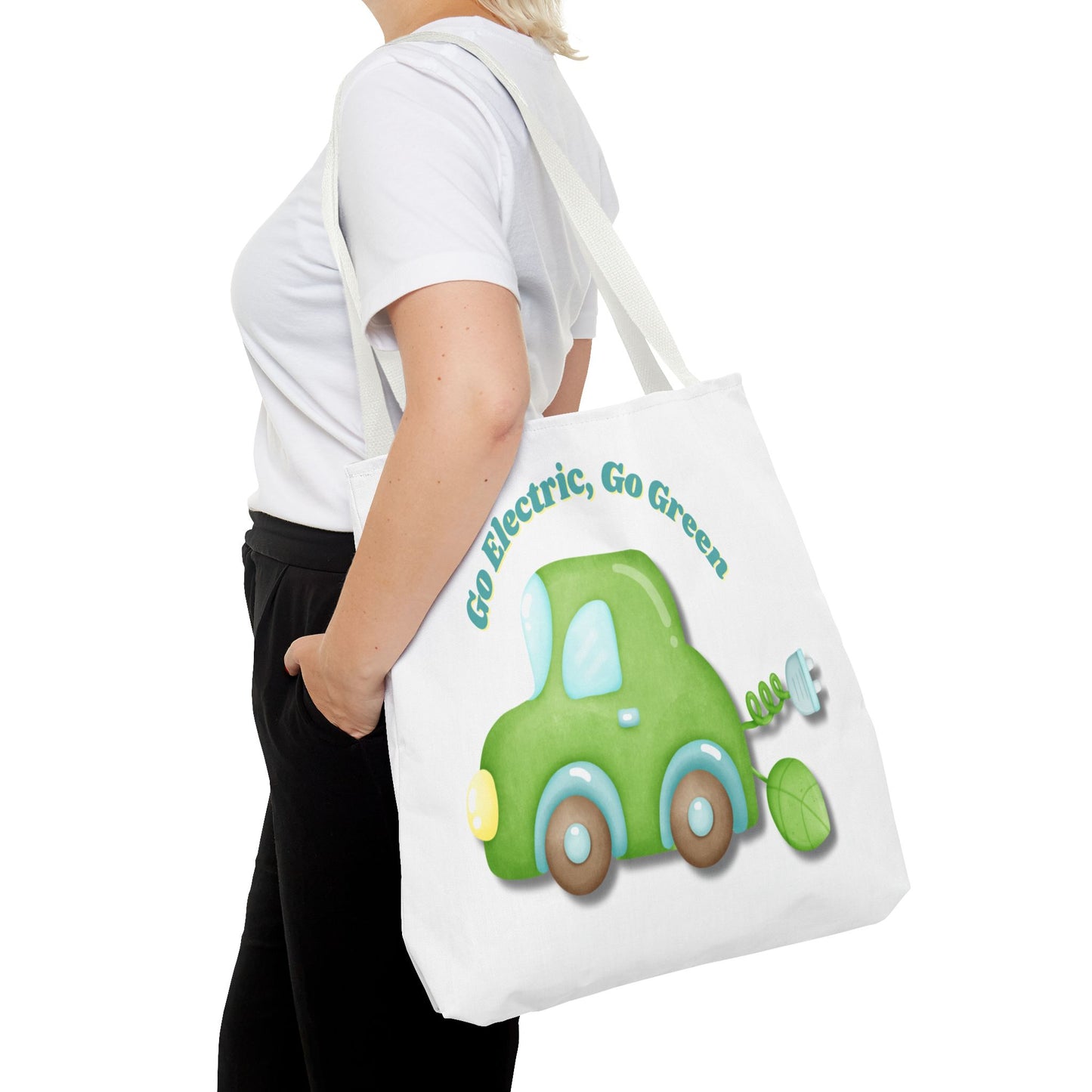 Go Electric, Go Green Tote Bag, 3 Sizes