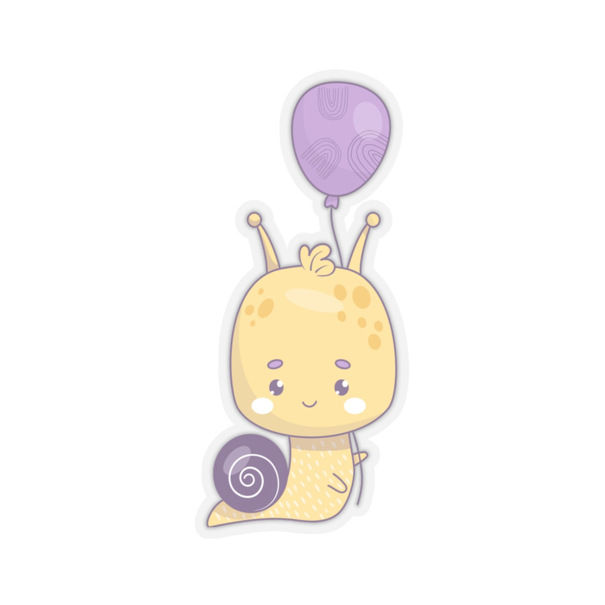 Purple Birthday Snail, Kiss-Cut Stickers