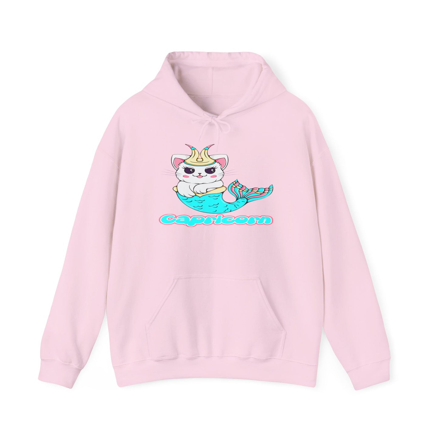 Capricorn Anime Cat, Unisex Heavy Blend™ Hooded Sweatshirt